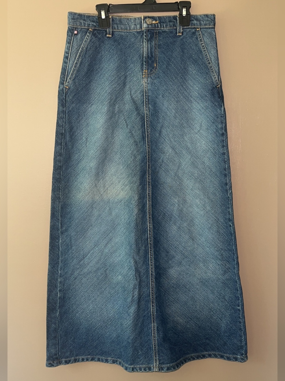 Blue Denim Maxi Skirt